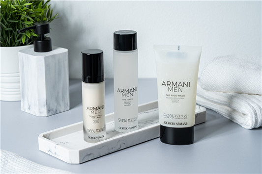 阿玛尼推出全新「ARMANI MEN男仕保养系列」  ARMANI MEN 阿玛尼 新品 柔嫩 柔顺 舒缓 修护 滋润 保湿 不黏腻 温和 明亮 自然 干净 弹力 雾面 男性 男士 第2张