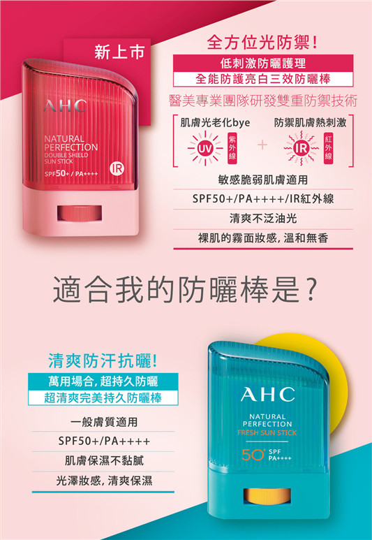 AHC防晒新品占有韩国市场率位居第一  AHC 防晒 新品 美白防晒 美白 夏季 韩国 台湾 舒缓 保湿 持久 不黏腻 温和 薄透 雾面 敏感 第2张