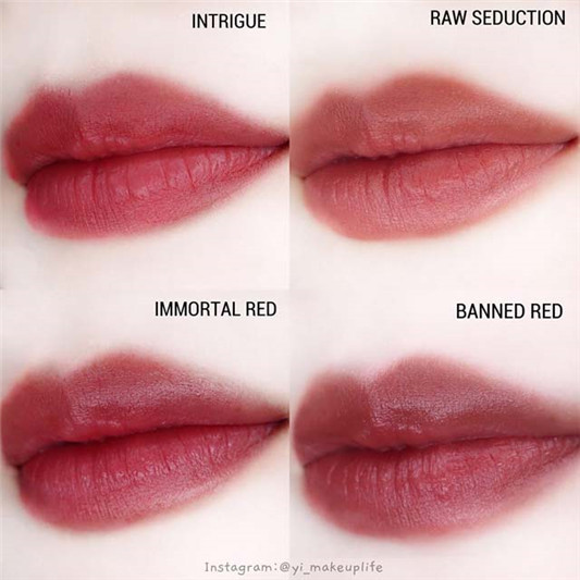 四款NARS口红推荐色号：Banned Red/Intrigue/Raw seduction/Immortal Red  彩妆 口红 四款 第3张