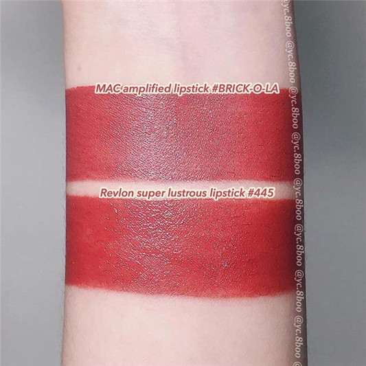 MAC#brick-o-la与Revlon露华浓#445试色,唇彩双胞胎 彩妆 双胞胎 唇彩 第2张 MAC#brick-o-la与Revlon露华浓#445试色,唇彩双胞胎 彩妆 双胞胎 唇彩 第2张