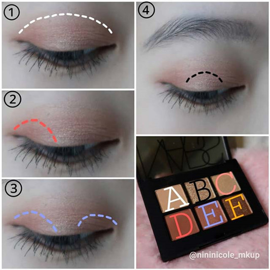 Nars眼影盘Voyageur Eyeshadow Palette Nectar试色及眼妆分享  彩妆 眼影 眼妆 第3张