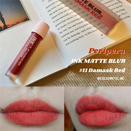 菲丽菲拉PERIPERA INK MATTE BLUR #11damaskred试色分享  彩妆 分享 第2张