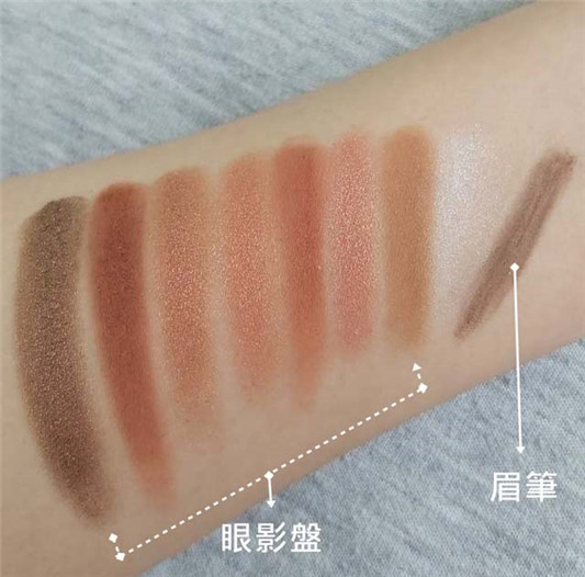 Rimmel 8色眼影盘&眉笔试色分享，盲买但没有踩雷  眉笔 试色 E 第3张
