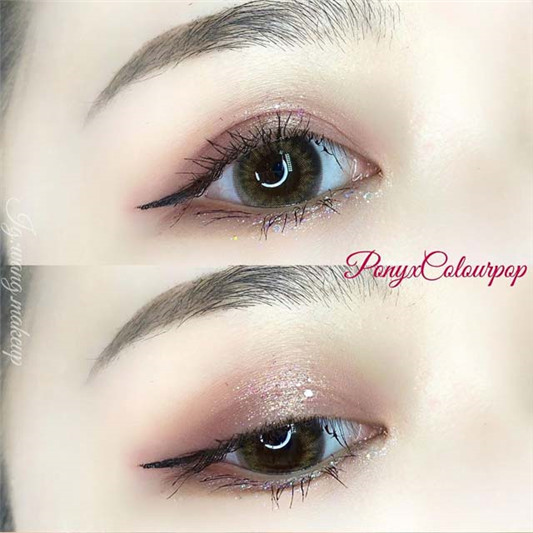 PonyXColourpop＆Huda Beauty#Light眼影盘﻿试色小评比  彩妆 眼影 评比 第4张