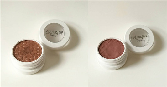 Colourpop土豆泥单色眼影#LaLa#Brady试色 百搭点亮与干燥玫瑰色