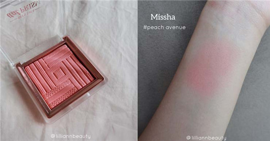 missha编织系列腮红试色，少女的**蜜桃腮红  彩妆 腮红 蜜桃 ** 第1张