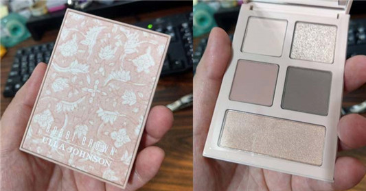 BOBBI BROWN X ULLA JOHSON联名眼影盘试色，布料触感的外壳很特别！