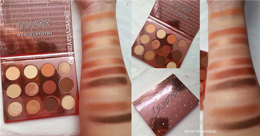 Colourpop眼影盘Double Entendre试色，显色度一级棒！