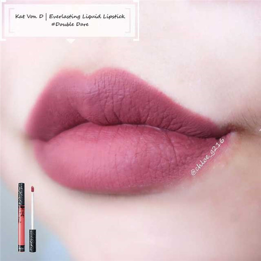 Kat Von D哑光唇釉#Double Dare色号试色分享  彩妆 分享 第3张