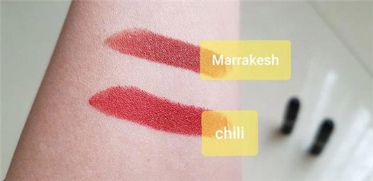 MAC中药色唇膏#chili#marrakesh色号试色分享  彩妆 唇膏 中药 分享 第2张