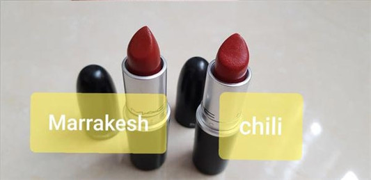 MAC中药色唇膏#chili#marrakesh色号试色分享  彩妆 唇膏 中药 分享 第3张