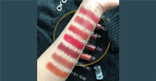 4u2 you're mine matte lipstick唇膏试色分享  唇膏 试色 E 第3张