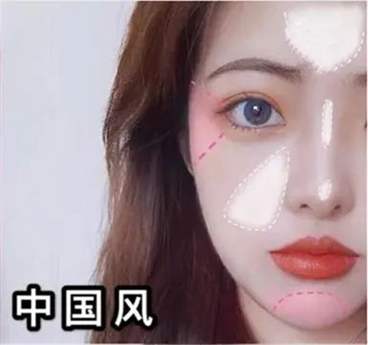 五官扁平不够精致，腮红高光来拯救，告别平庸大饼脸  腮红 大饼 第5张