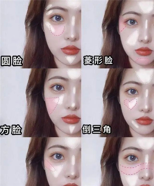 还不会画高光，4种脸型的高光教学，五官立体超有光泽