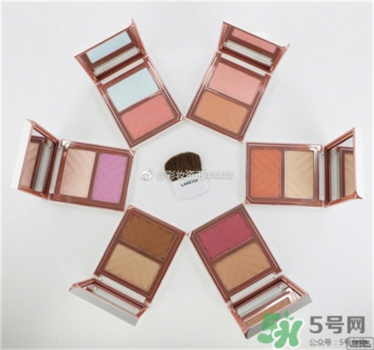 兰芝双色腮红怎么样，兰芝双色腮红色号试色