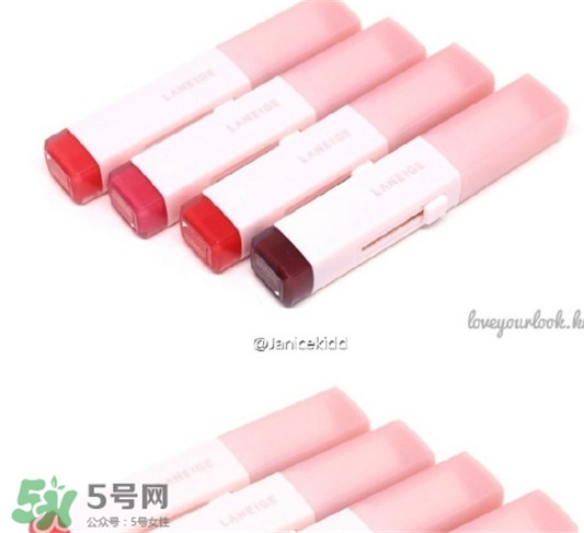 兰芝双色唇膏色号，兰芝李圣经双色唇膏试色