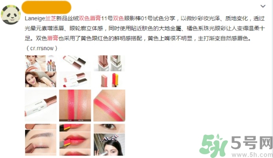兰芝双色口红哪个颜色好看，兰芝双色口红怎么涂  兰芝 口红 唇膏 呼吸37度 第9张