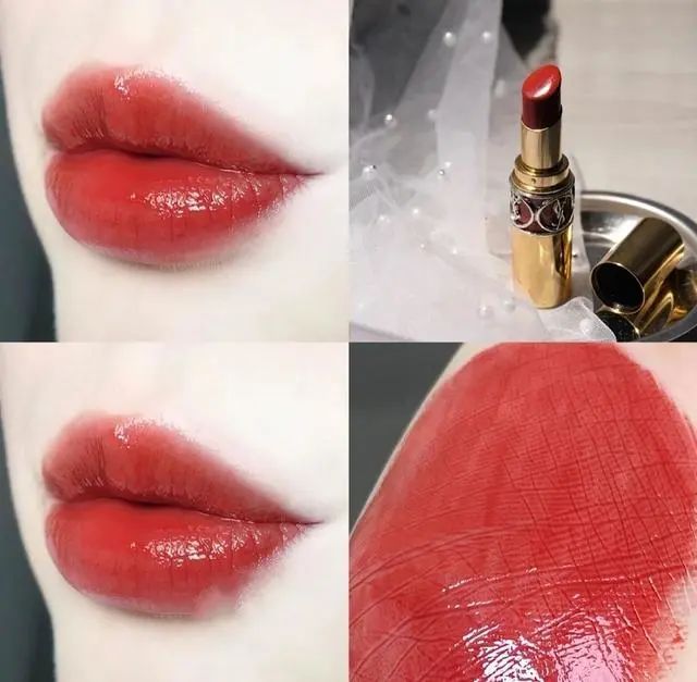 YSL不会出错口红色「复古红气场奶茶色温柔烂番茄更百搭」  口红 YSL 番茄 第9张