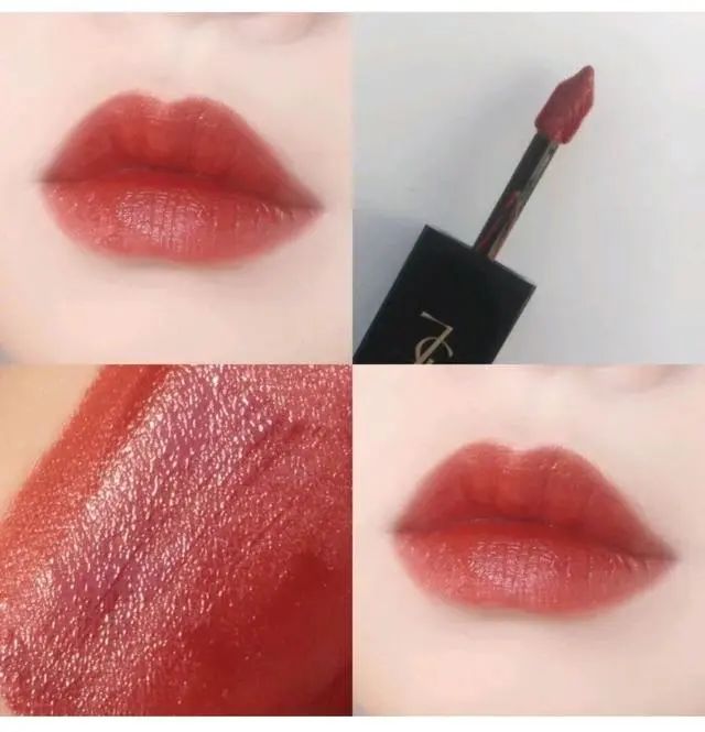 YSL不会出错口红色「复古红气场奶茶色温柔烂番茄更百搭」  口红 YSL 番茄 第13张