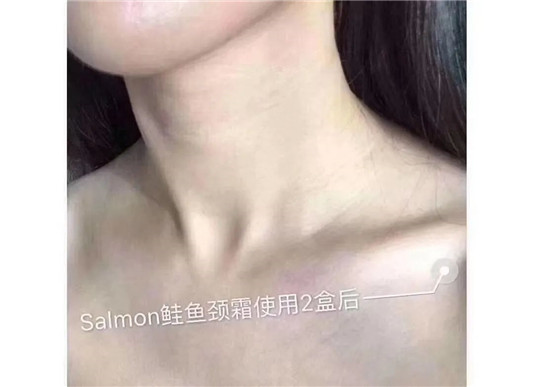 日本Salmon鲑鱼颈霜淡纹嫩白，塑造天鹅颈  日本 鲑鱼 颈霜 第5张