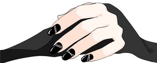 短指甲美甲  美甲 第2张