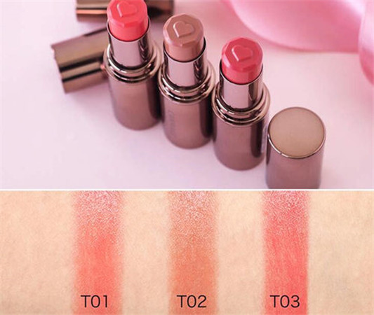 CANMAKE爱心浮雕唇膏新色试色测评  CANMAKE 唇膏 彩妆 第3张