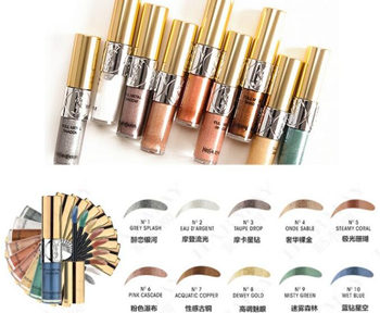ysl圣罗兰液体眼影试色，分享全十色效果