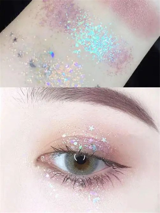 眼影哪个牌子好用，眼影怎么搭配颜色  亮片 眼影 第2张