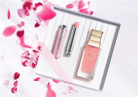 迪奥七夕情人节期间限定送礼首选，粉红乌干纱缎带包装  乳霜 眼霜 粉底液 粉饼 气垫粉饼 唇膏 护手霜 香水 淡香水 收敛毛孔 不显毛孔 不易脱妆 自然不厚重 不易掉色 陶瓷娃娃肌 水煮蛋肌 香味 妆感佳 遮盖唇色 新品 第2张