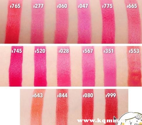 口红色号图片测直男，口红色号图片大全