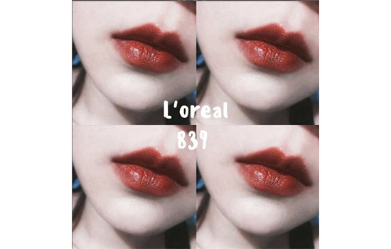 欧莱雅839口红，最适合秋冬的脏橘色  试色 欧莱雅 口红 第3张