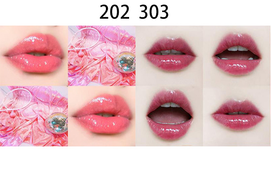 欧莱雅唇釉202试色，显嫩珊瑚粉玻璃唇  试色 欧莱雅 口红 第4张