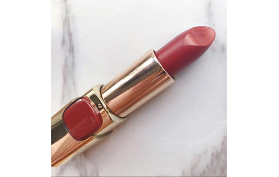 欧莱雅口红枫叶红，LOREAL RB301枫叶红试色