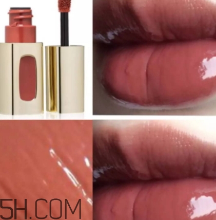 欧莱雅唇釉703试色，欧莱雅唇釉703焦糖奶茶色