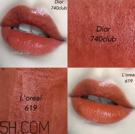 欧莱雅619和迪奥740像吗，欧莱雅619秋叶和迪奥740对比  欧莱雅 欧莱雅619秋叶 欧莱雅619和迪奥740 呼吸37度 第6张