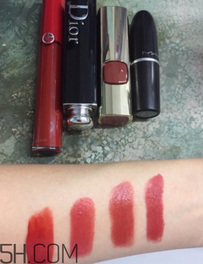 欧莱雅619秋叶和阿玛尼405试色对比