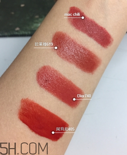 欧莱雅619秋叶和阿玛尼405试色对比  欧莱雅 欧莱雅619和阿玛尼405 呼吸37度 第3张