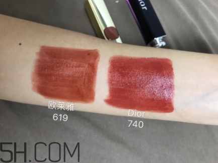 欧莱雅619秋叶试色，欧莱雅金管619好看吗，  欧莱雅 欧莱雅619口红 欧莱雅619秋叶试色 呼吸37度 第3张