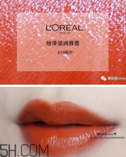 欧莱雅619秋叶试色，欧莱雅金管619好看吗，  欧莱雅 欧莱雅619口红 欧莱雅619秋叶试色 呼吸37度 第9张