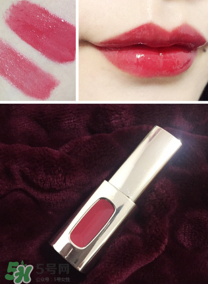 欧莱雅唇釉901平价斩男色试色，试色图