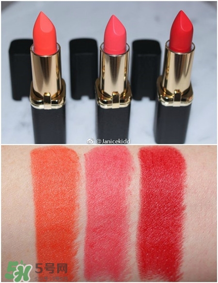 欧莱雅2017全新哑光唇膏色号_试色图  欧莱雅 唇膏 欧莱雅2017全新哑光唇膏试色 呼吸37度 第3张
