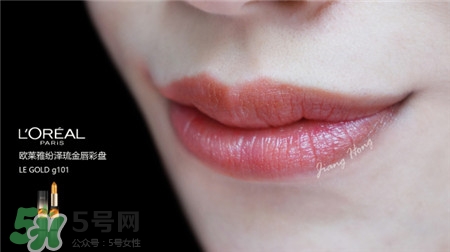 欧莱雅鎏金6色口红盘色号_试色图  欧莱雅 口红盘 欧莱雅鎏金口红盘试色 呼吸37度 第3张