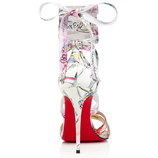 Christian Louboutin 巴黎插画缎带高跟鞋  缎带 新品 第3张