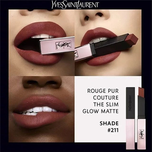 唇膏 | YSL ROUGE PUR COUTURE THE GLOW MATTE唇膏  新品 第4张