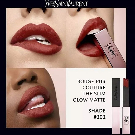 唇膏 | YSL ROUGE PUR COUTURE THE GLOW MATTE唇膏  新品 第5张