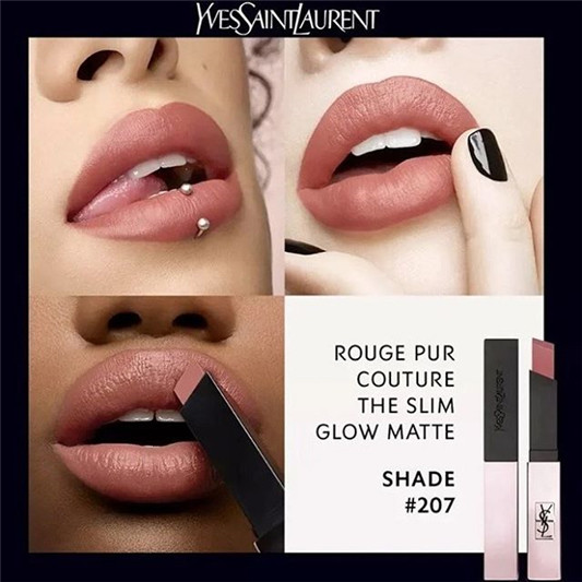 唇膏 | YSL ROUGE PUR COUTURE THE GLOW MATTE唇膏  新品 第6张