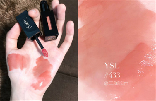 ysl2020奶茶唇釉黑管433口红试色，**到没有抵抗力  YSL 圣罗兰 唇釉 第1张