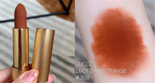 YSL新色方管141和Gucci金管308口红试色对比，喜欢「口黄」的看过来  YSL 圣罗兰 口红 第6张