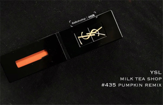 YSL黑管新色唇釉435口红试色，鲜嫩可口的南瓜汁  YSL 圣罗兰 口红 第1张