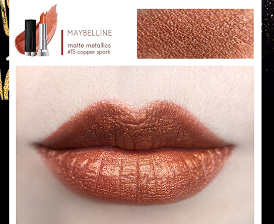 美宝莲口红有几个系列，​美宝莲口红金属口红试色图片